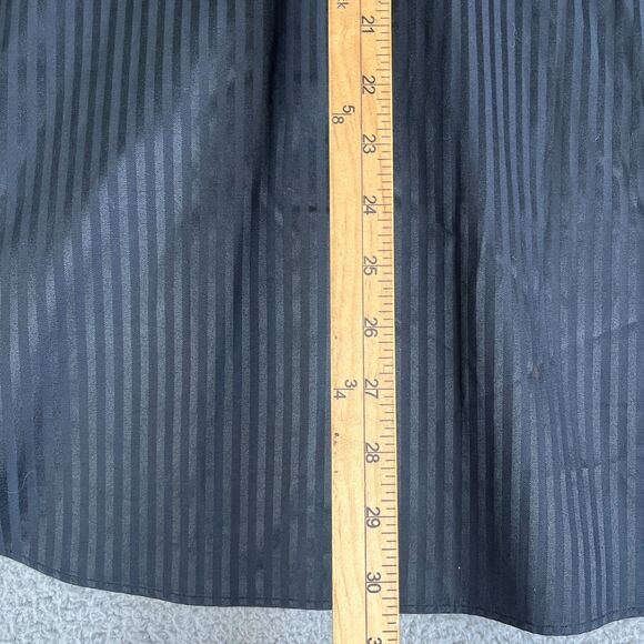 Coogi Classic Shirt Mens Large 16 32/33 Black Stripe Square Buttons Flip Cuff - Picture 11 of 13